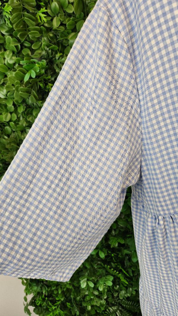 PQ Collection Blue Gingham Dress (14-16)