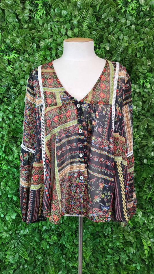 Tuesday Multi Boho Blouse (10-12)