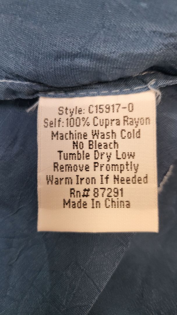 Johnny Was Blue Embroidered Top (10-12)
