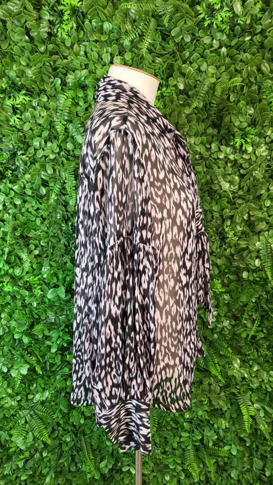 Decjuba Print Tie Blouse (10)