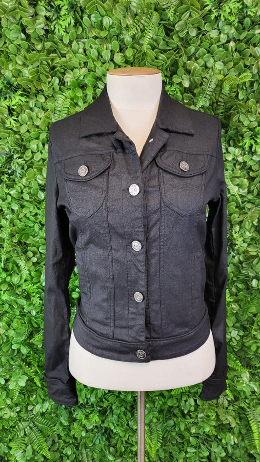 Pretty Basics Black Coated Jacket (10)