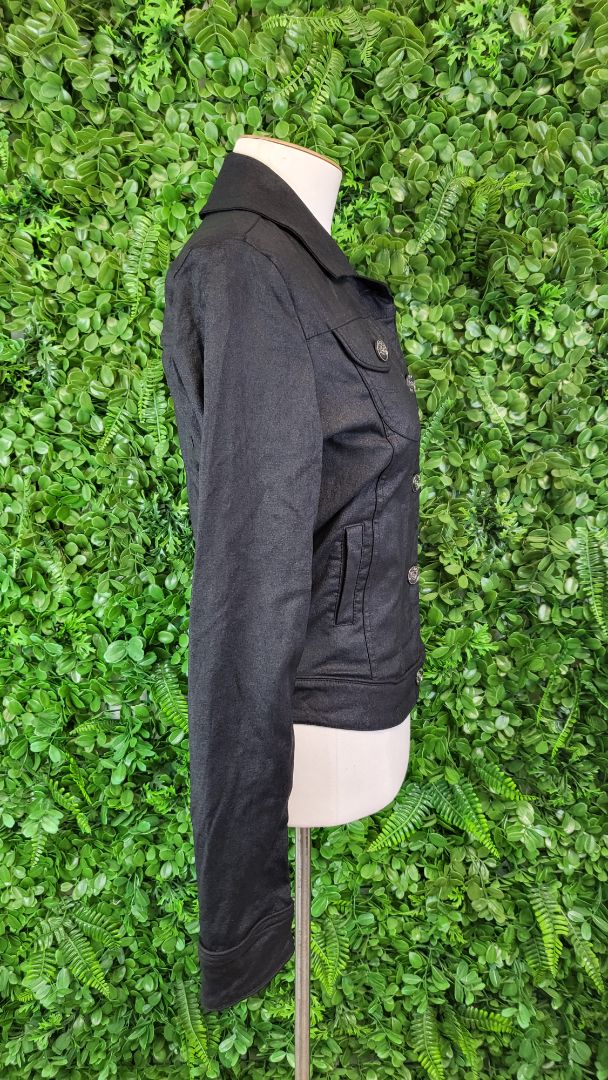 Pretty Basics Black Coated Jacket (10)