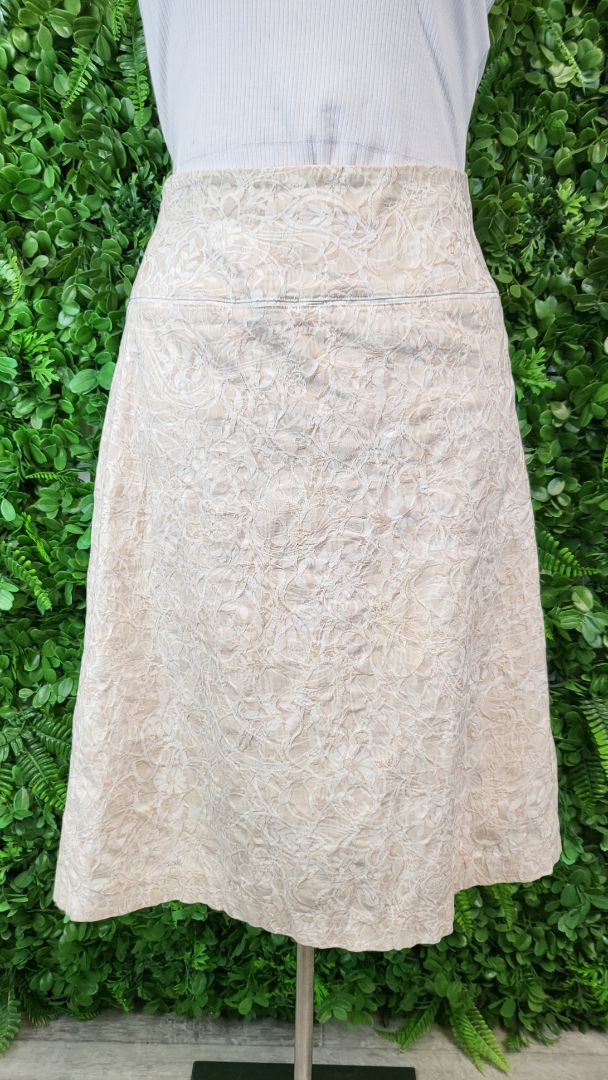 Sable & Minx Cream Textured A-line Skirt (8)