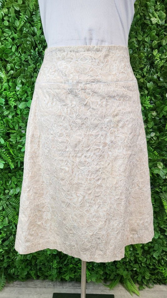 Sable & Minx Cream Textured A-line Skirt (8)