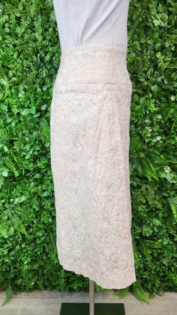 Sable & Minx Cream Textured A-line Skirt (8)