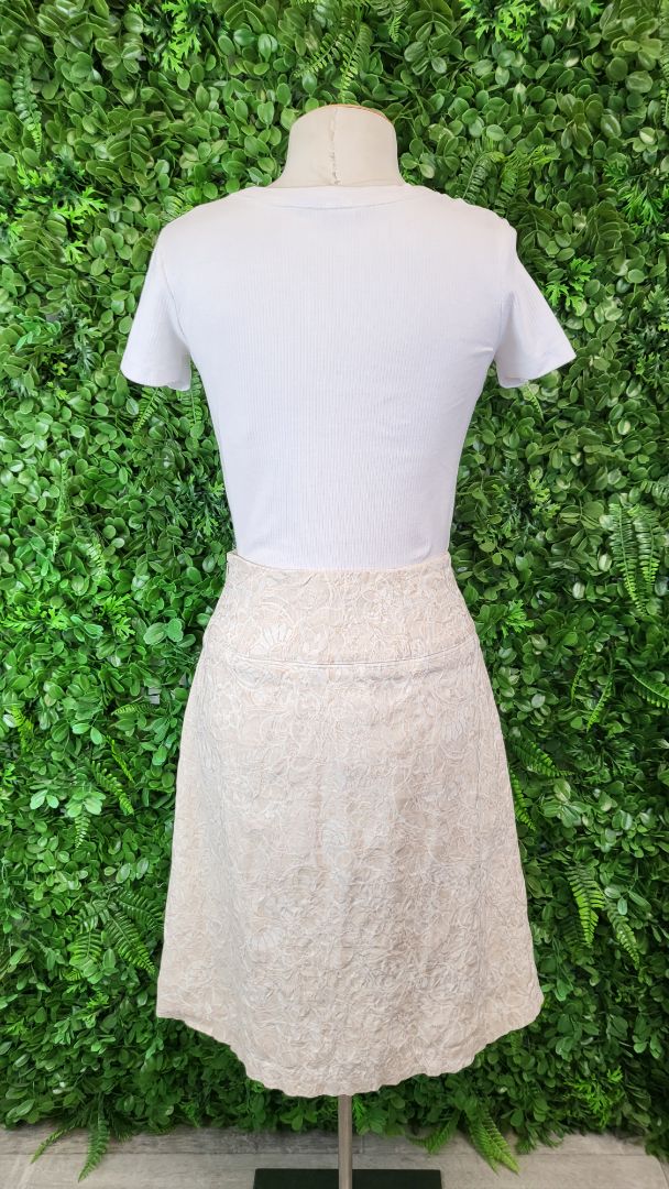 Sable & Minx Cream Textured A-line Skirt (8)
