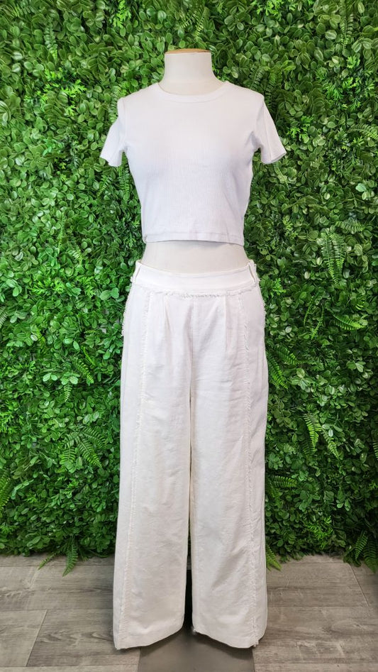 Moss Cream Fringe Pant (10)