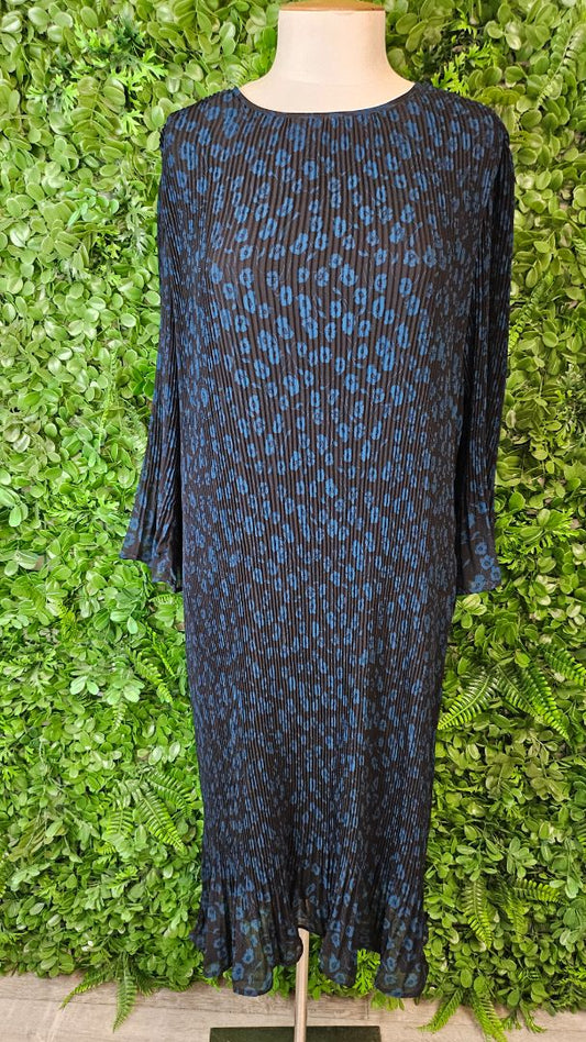 Jacqui E Print Pleat Dress BNWT (18)