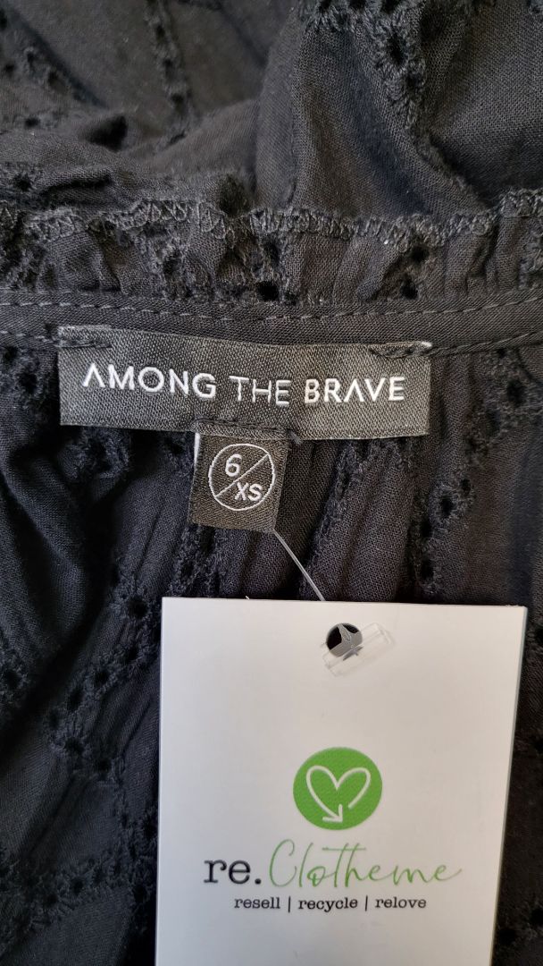Among The Brave Black Broderie Dress (8-10)