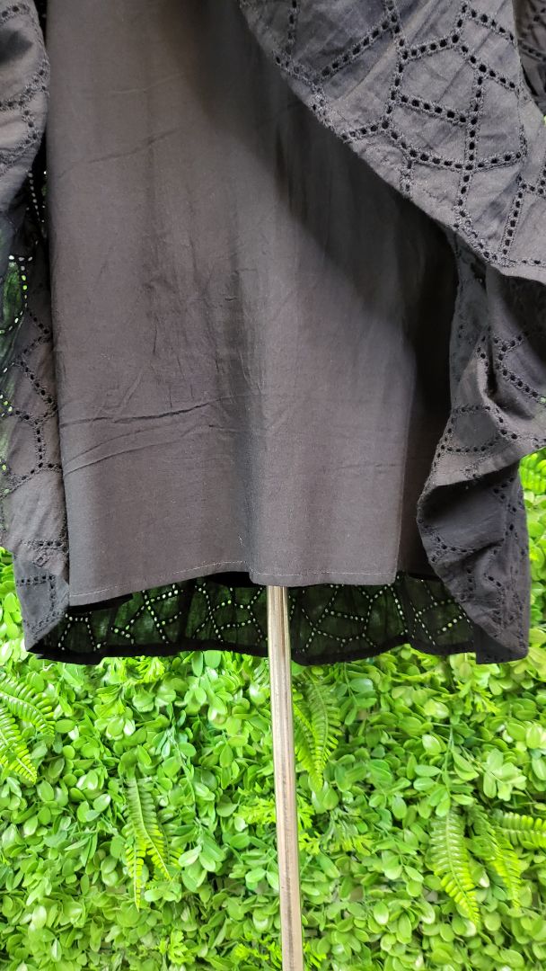 Among The Brave Black Broderie Dress (8-10)