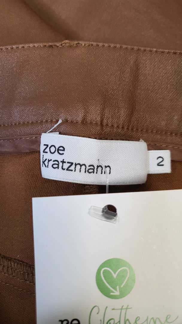 Zoe Kratzmann Tan Coated Pull On Pant (10)