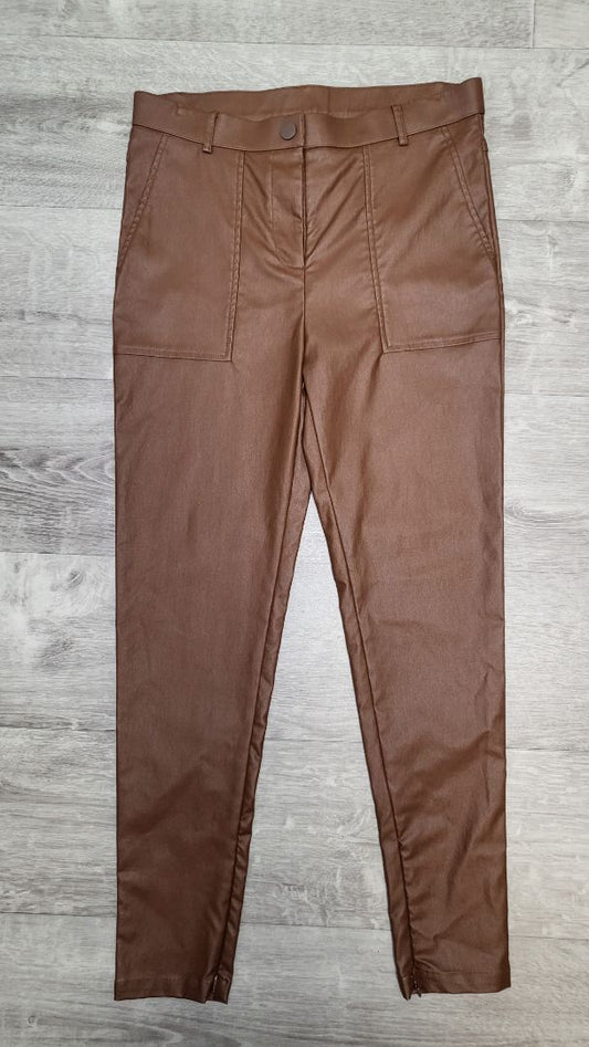 Zoe Kratzmann Tan Coated Pull On Pant (10)