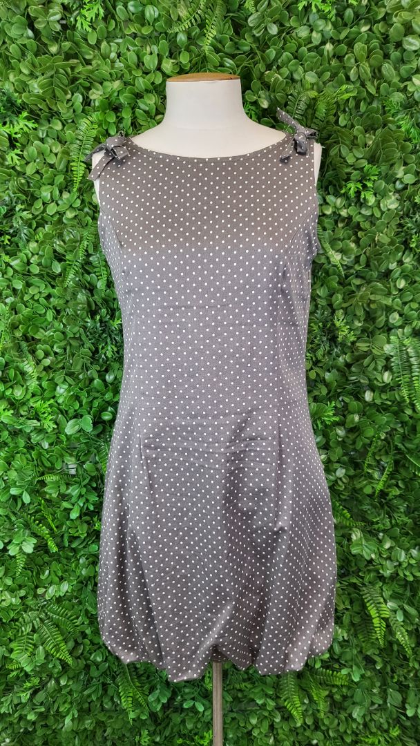Made In Italy Spot Puff Hem Dress (10)