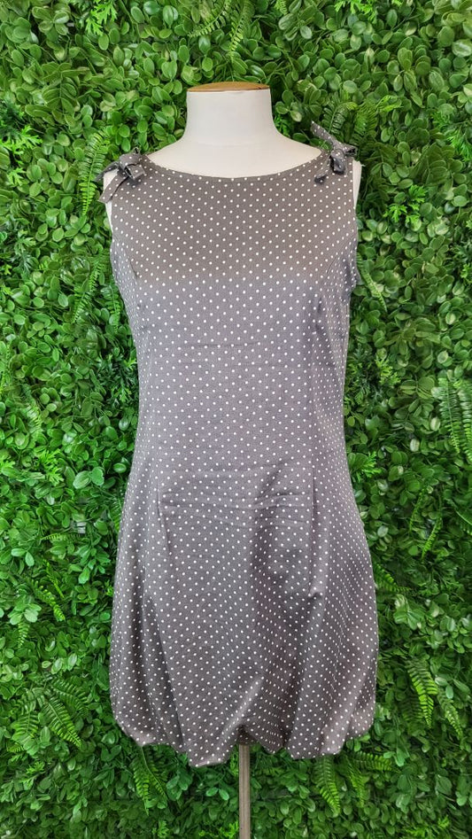 Made In Italy Spot Puff Hem Dress (10)