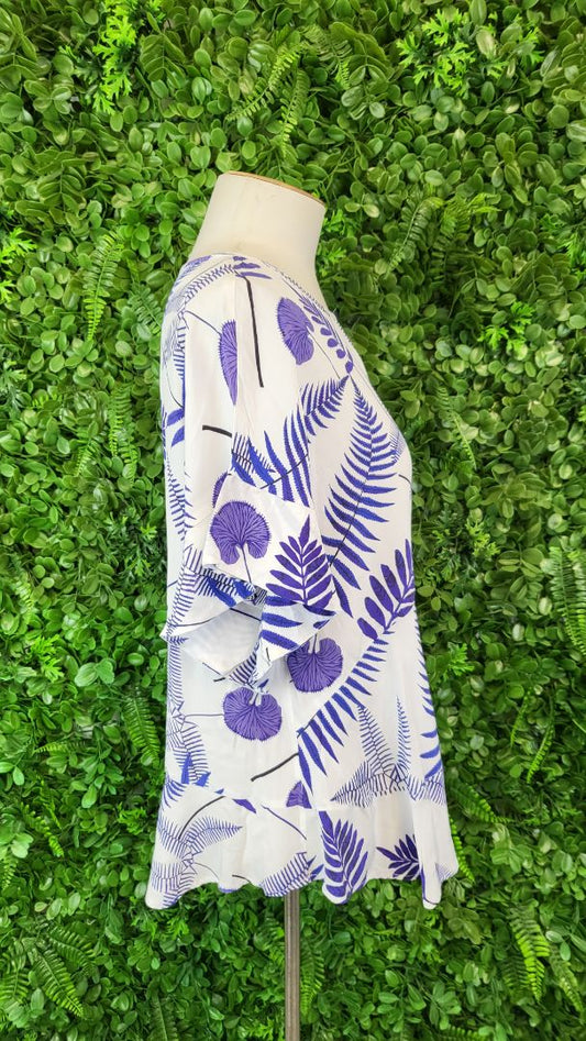Pol Floral Peplum Top (12-14)