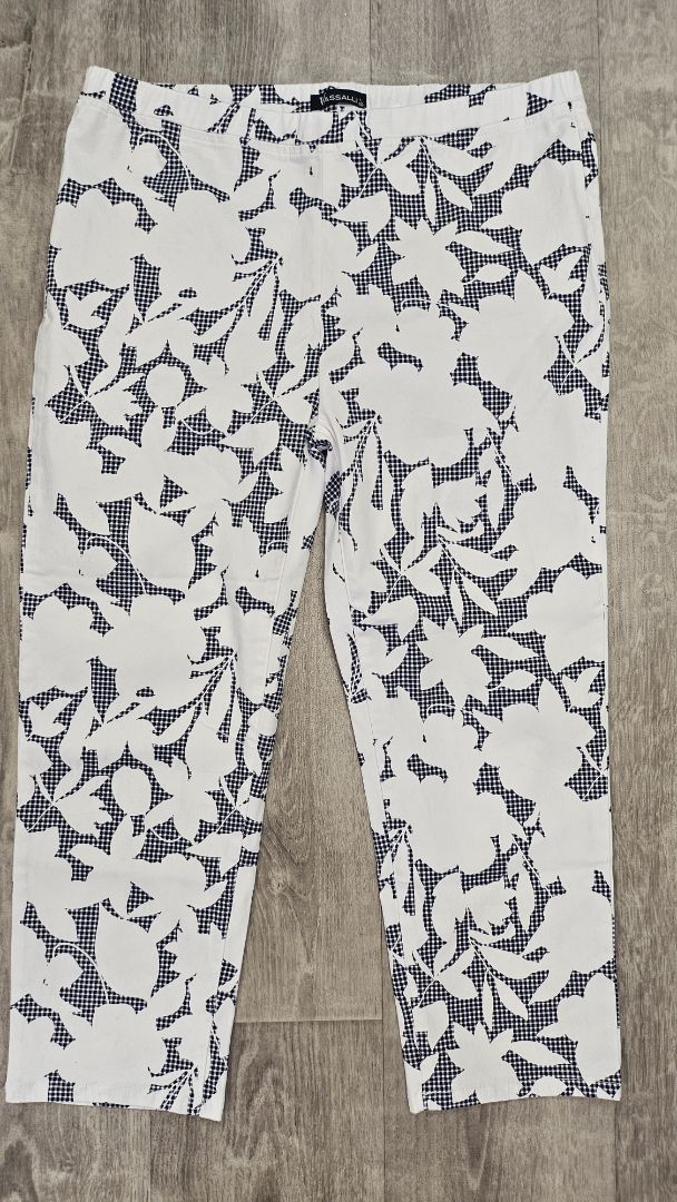 Vassalli White & Gingham Pull On Pant (16)