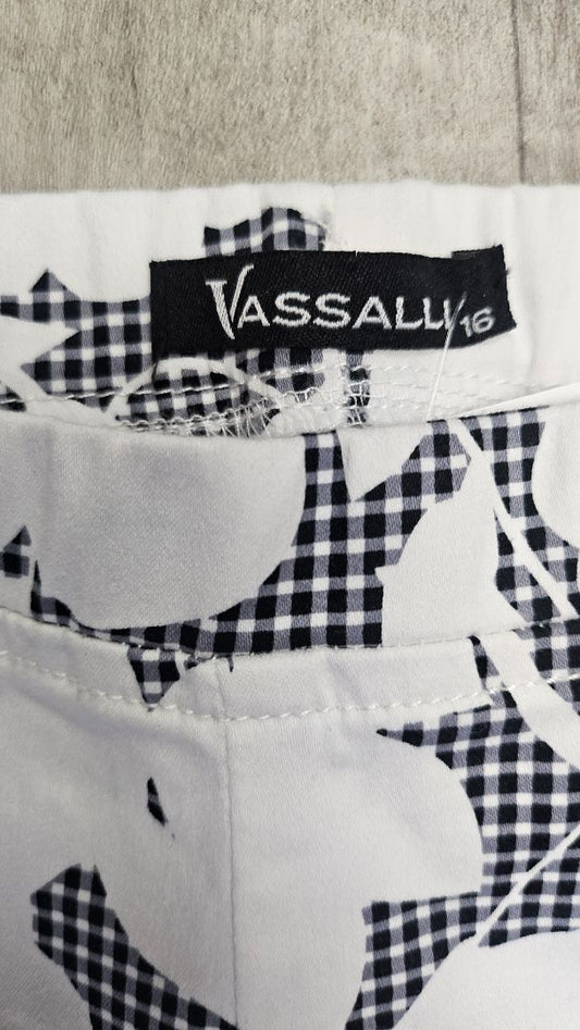 Vassalli White & Gingham Pull On Pant (16)