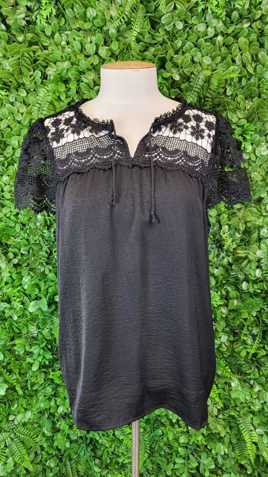 Jane Janes Black Lace Yoke Top (12)