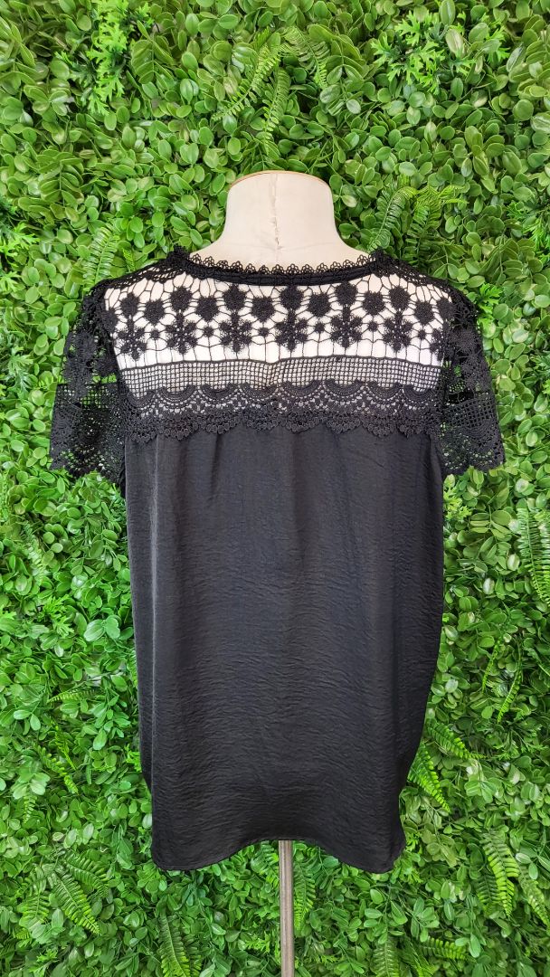 Jane Janes Black Lace Yoke Top (12)