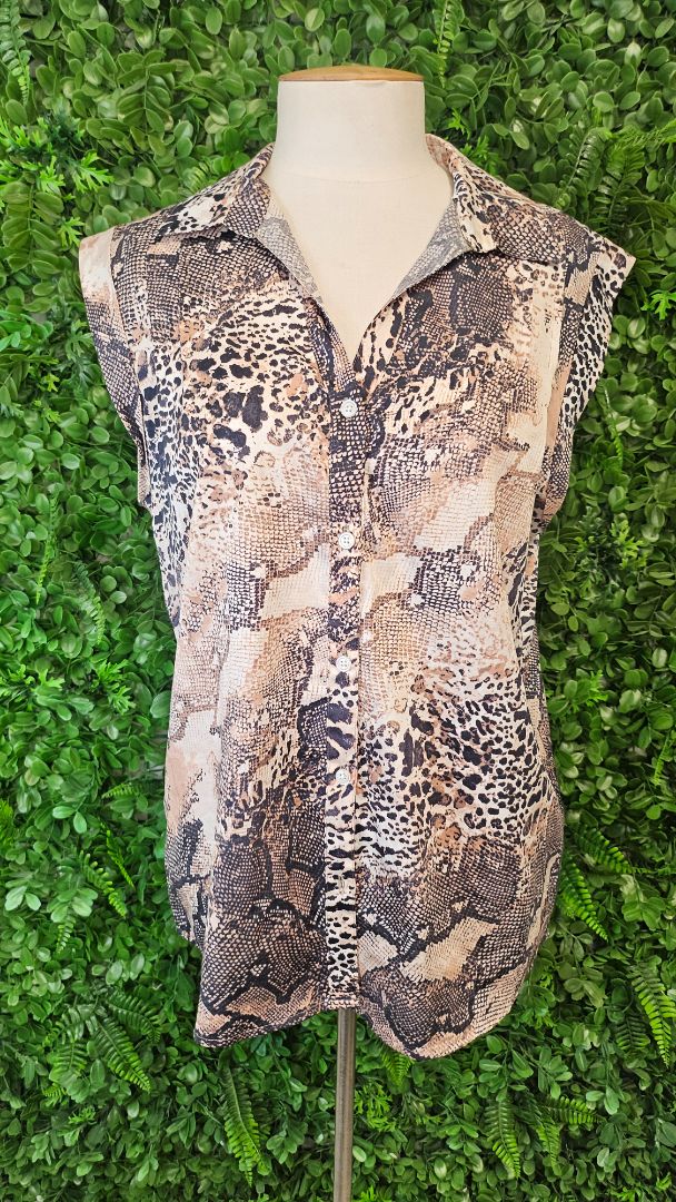 Vassalli  Reptile Print Top (14)