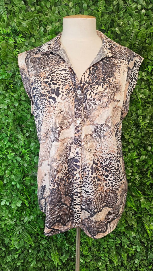 Vassalli  Reptile Print Top (14)