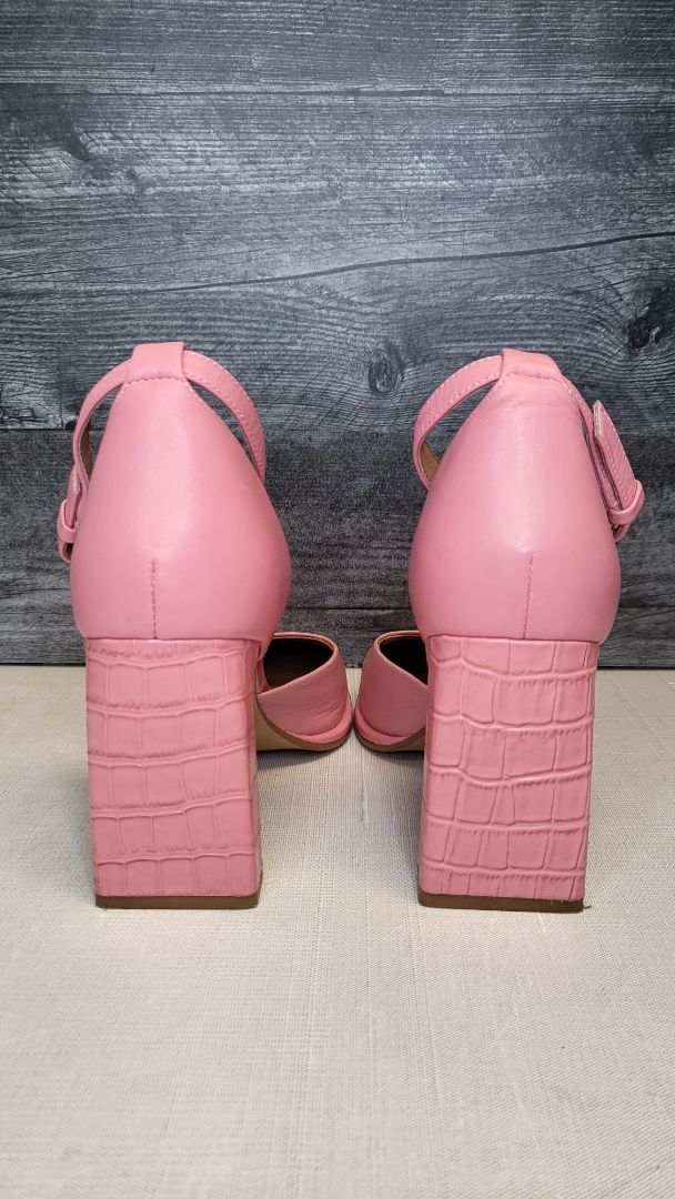 Mi Piaci Pink Leather Heels (39)