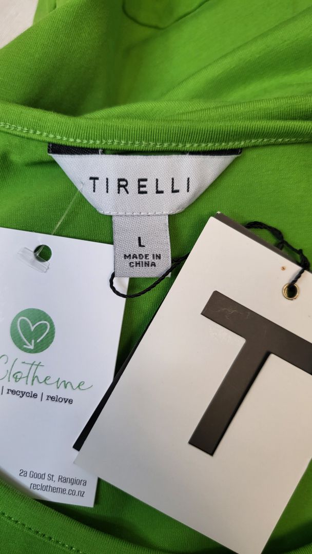 Tirelli Green Diagonal Seam Dress BNWT (14)