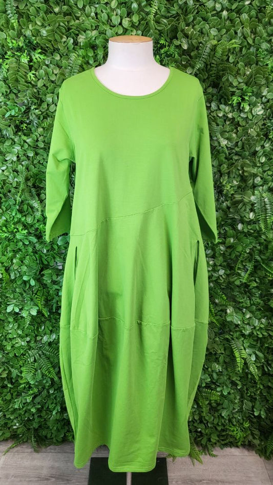 Tirelli Green Diagonal Seam Dress BNWT (14)