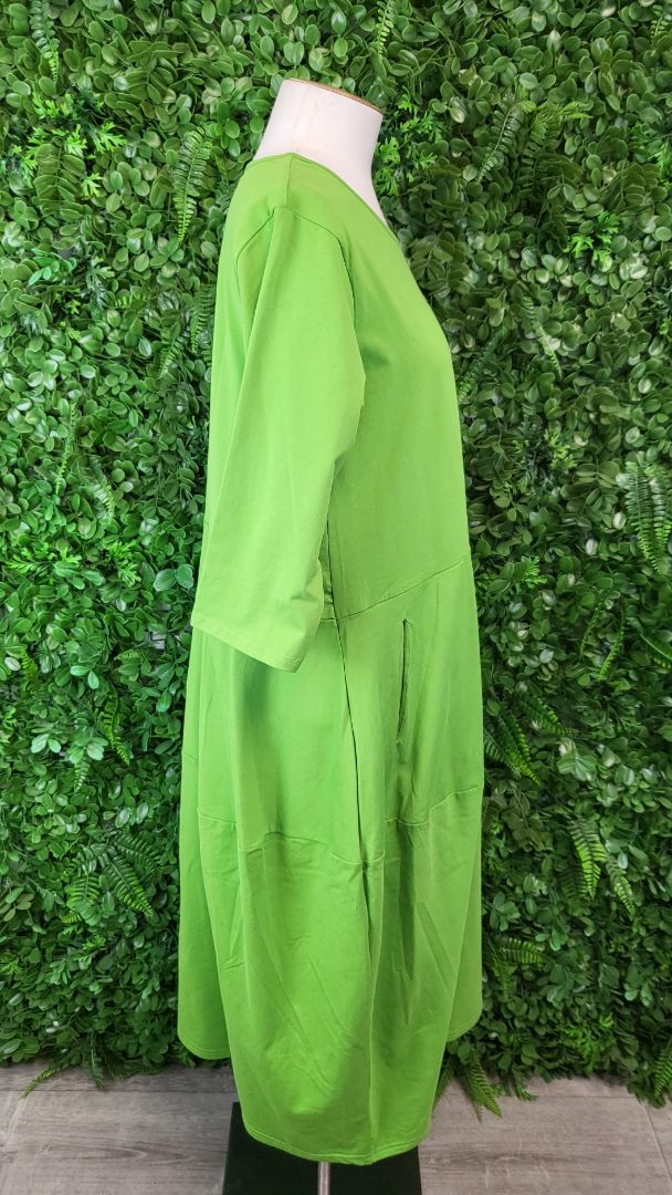 Tirelli Green Diagonal Seam Dress BNWT (14)