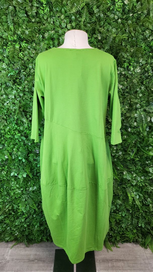 Tirelli Green Diagonal Seam Dress BNWT (14)
