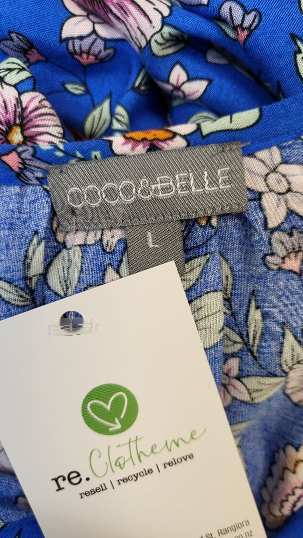 Coco & Belle Blue Floral Dress (14-16)