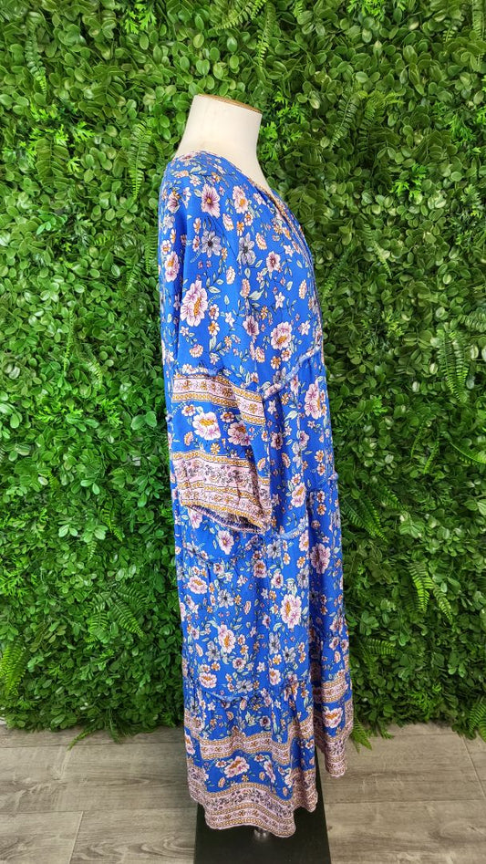 Coco & Belle Blue Floral Dress (14-16)