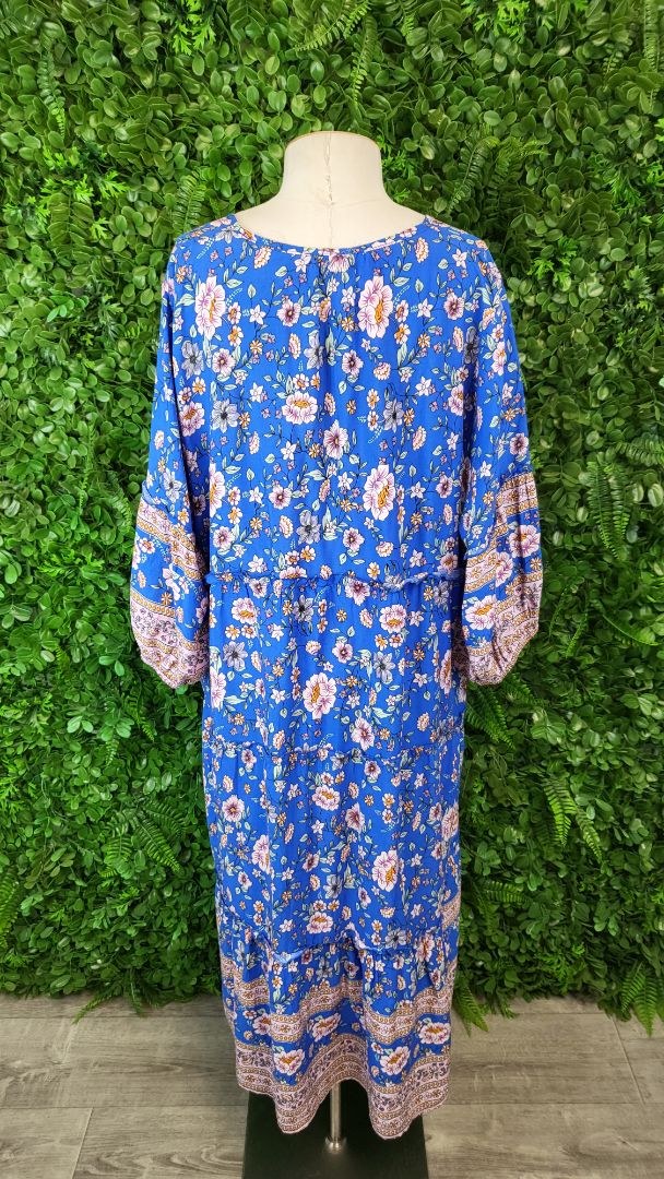 Coco & Belle Blue Floral Dress (14-16)