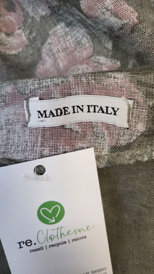 Made In Italy Green Linen Jacket (16-18)