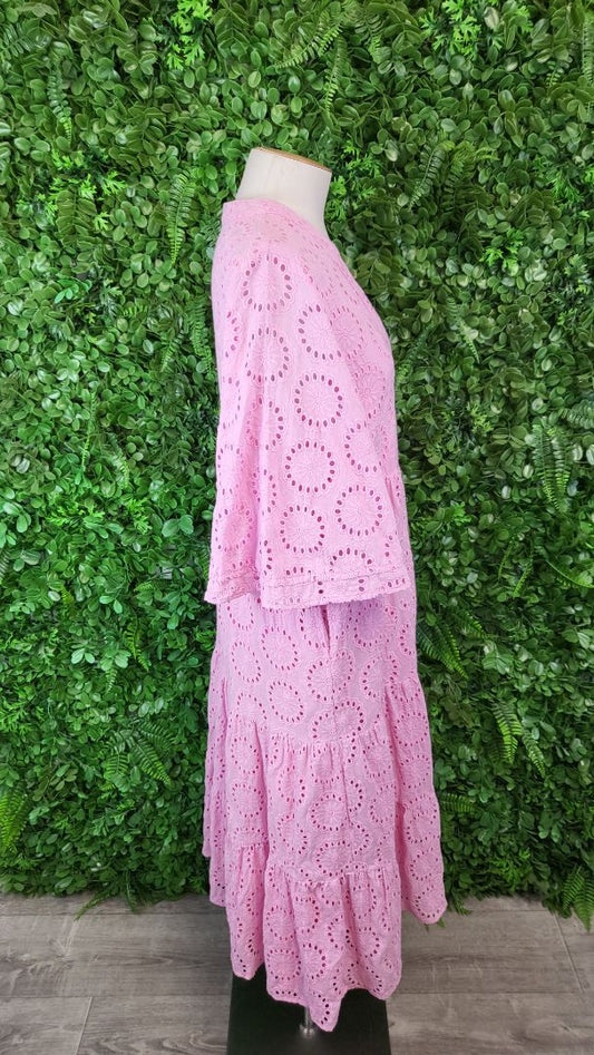 Isle Of Mine Pink Broderie Dress (10-12)