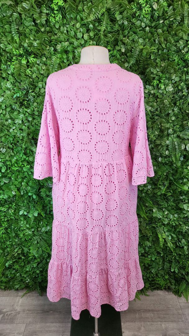 Isle Of Mine Pink Broderie Dress (10-12)