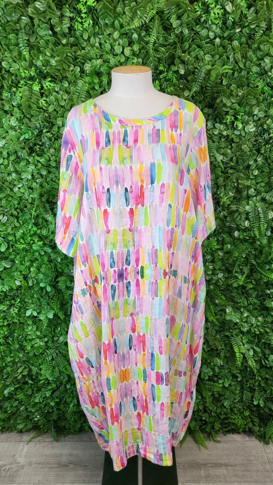 Jellicoe Multi Linen Blend Dress (16)