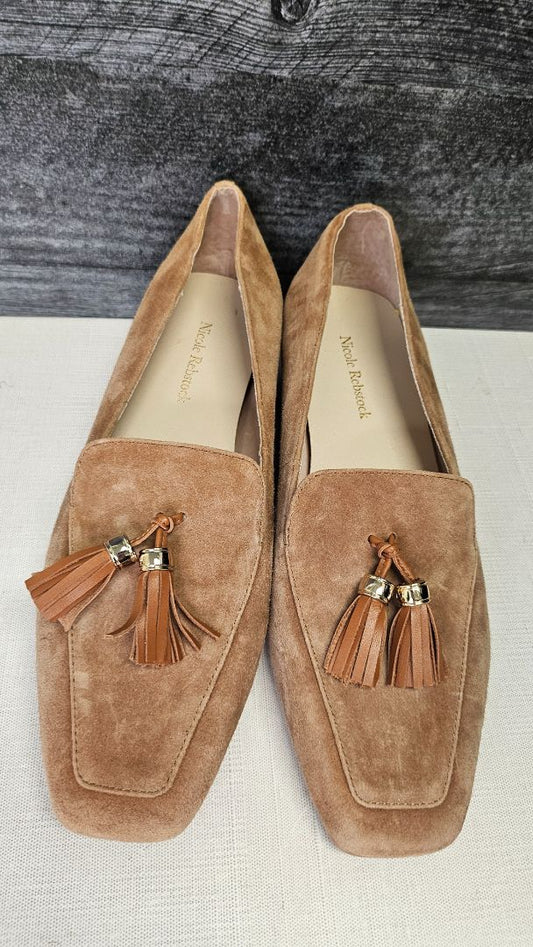 Nicole Rebstock Tan Suede Loafer (38)