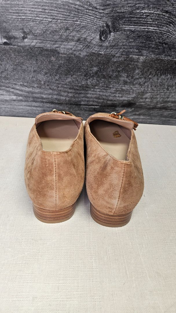 Nicole Rebstock Tan Suede Loafer (38)