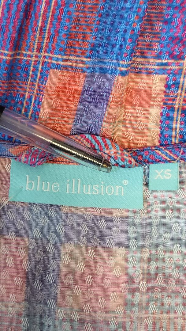 Blue Illusion Multi Coloured Maxi Dress (8-10)