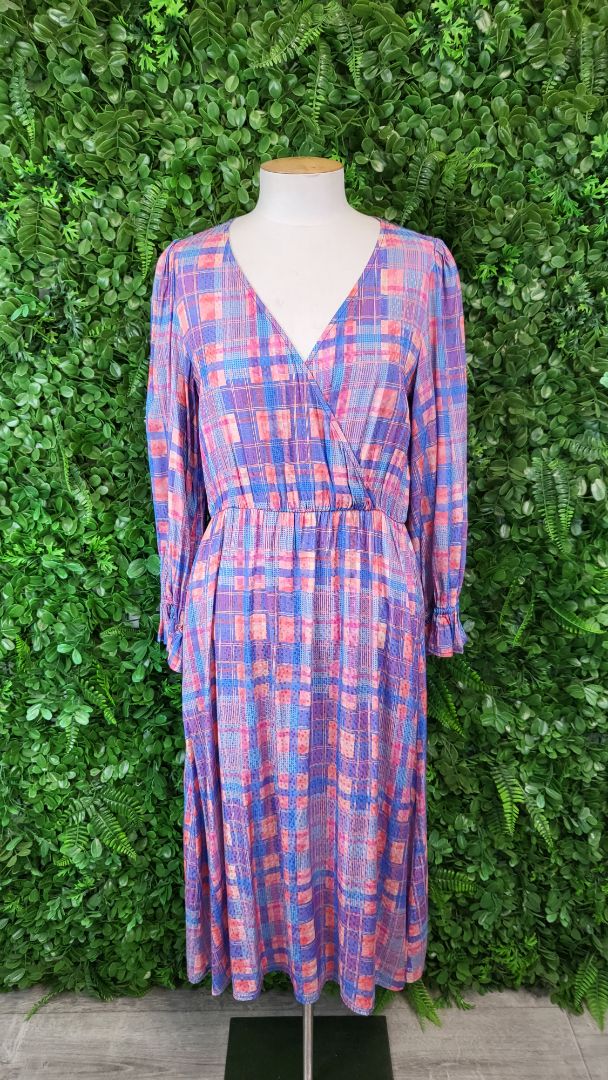 Blue Illusion Multi Coloured Maxi Dress (8-10)