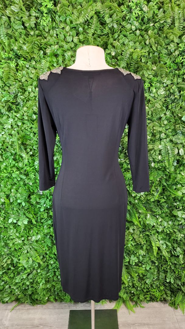 Paula Ryan Black Beaded 40s Dress BNWT (12)