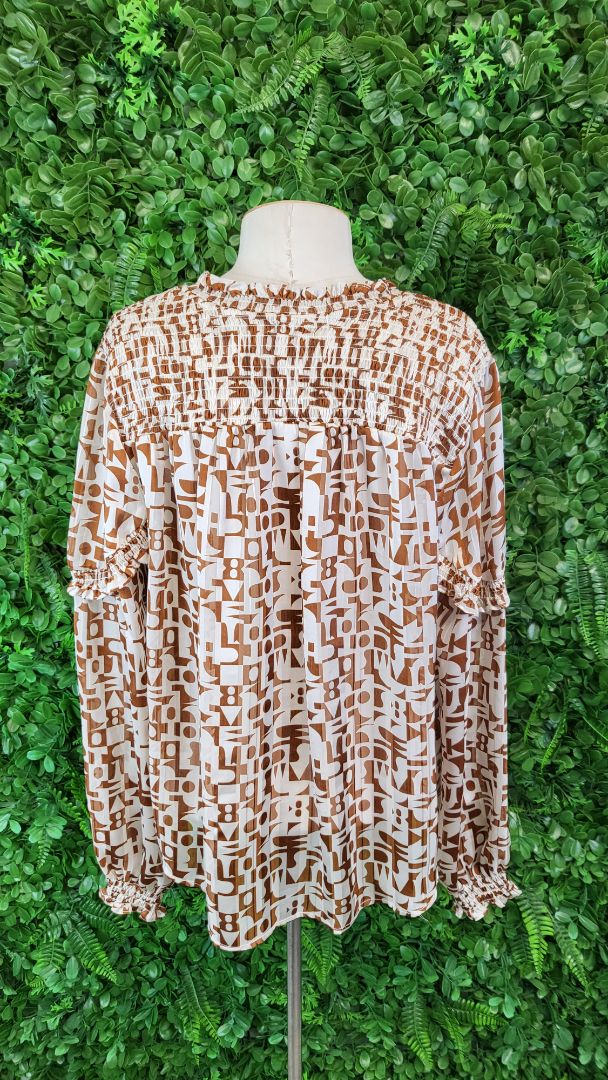 Scotch & Soda Brown/White Patterned Blouse (12)