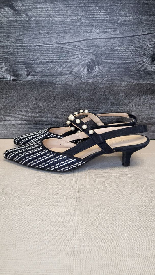 Blue Illusion Navy Kitten Heel (37)