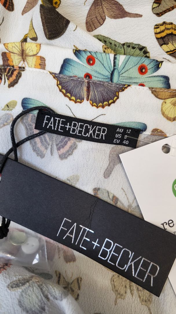 Fate + Becker Print Butterfly Dress BNWT (12)