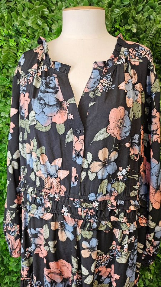 Coco&Belle Floral Ruffle Tier Dress (20-22)