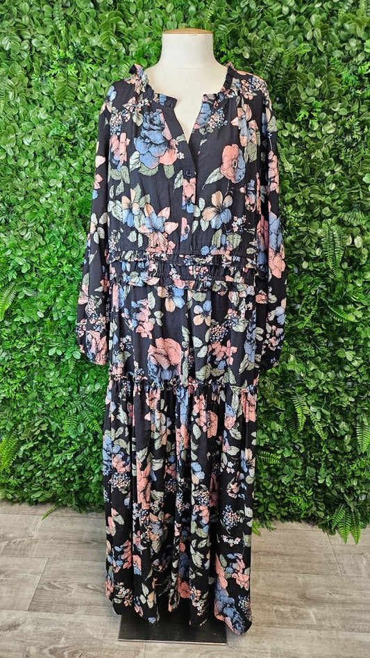 Coco&Belle Floral Ruffle Tier Dress (20-22)