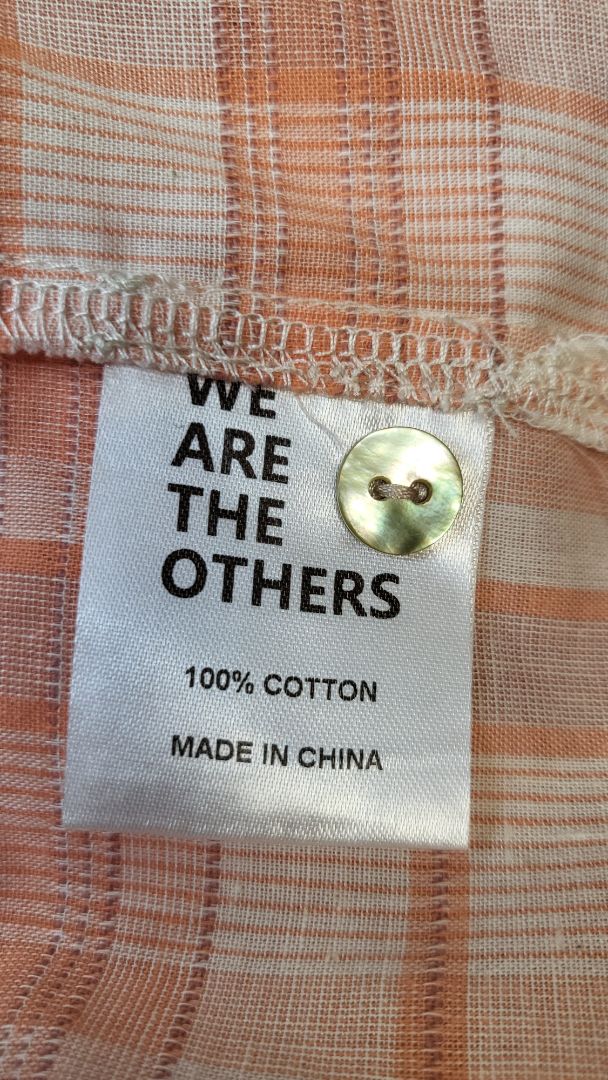 We Are The Others Orange Check The Oversized Shirt BNWT (14)