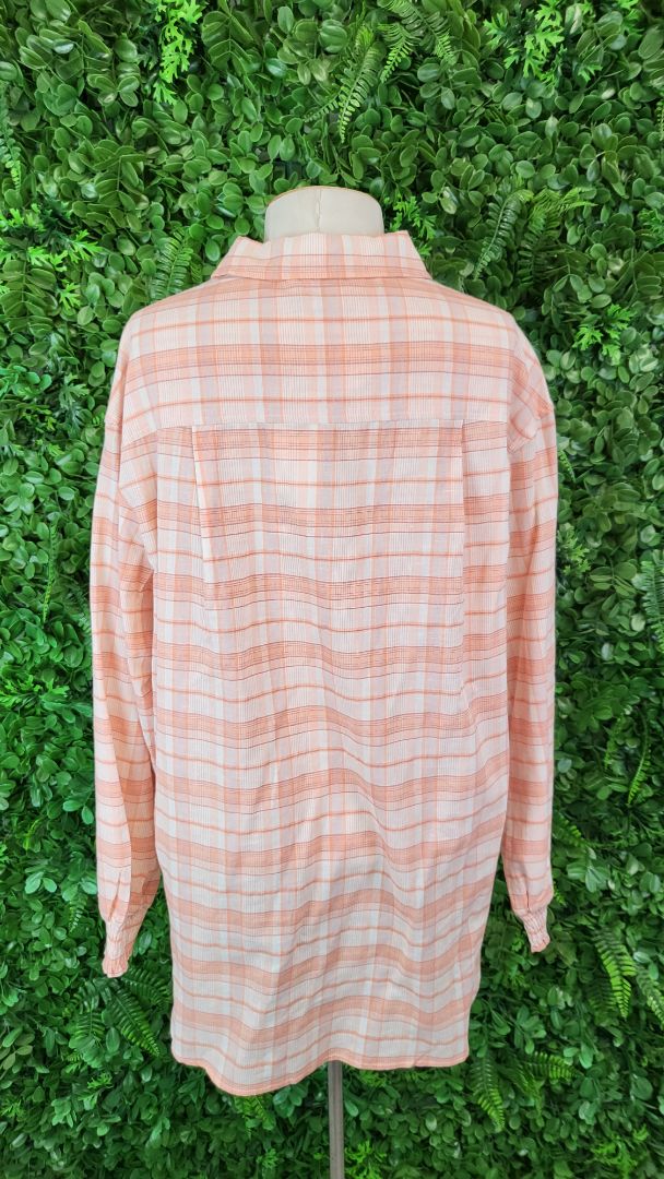 We Are The Others Orange Check The Oversized Shirt BNWT (14)