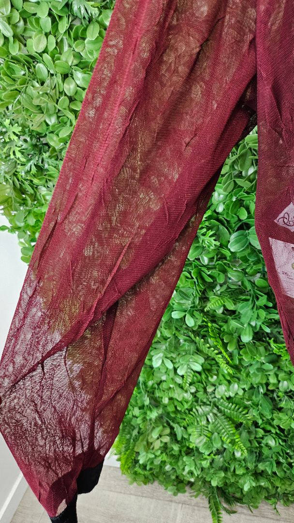 Merlot Mesh Layering Top (20)